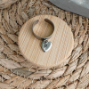 Bague réglable H.6mm avec médaille coeur gravée