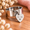 bague coeur 1 Bague personnalisée avec cœur gravé