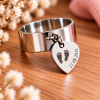 bague coeur 2 Bague personnalisée avec cœur gravé
