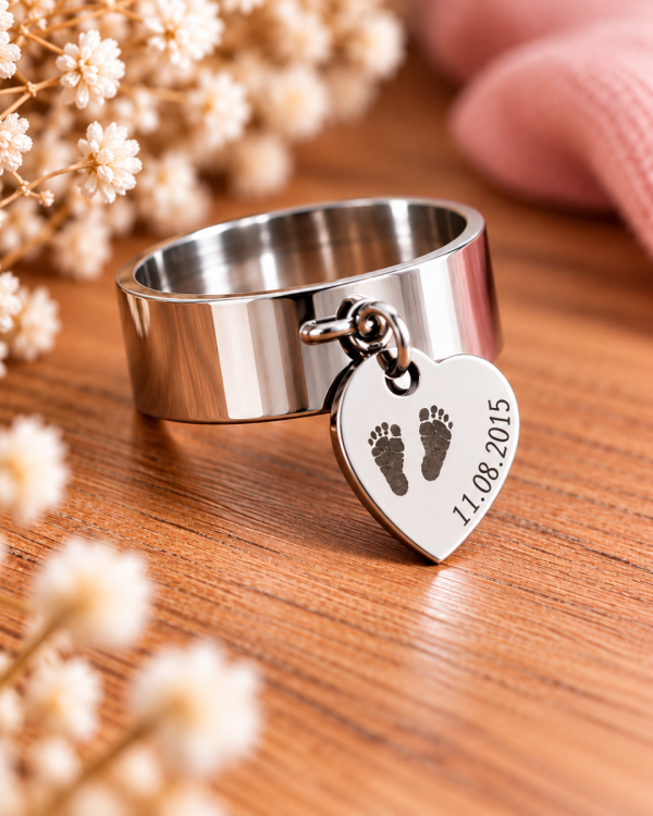 bague coeur 2 Bague personnalisée avec cœur gravé