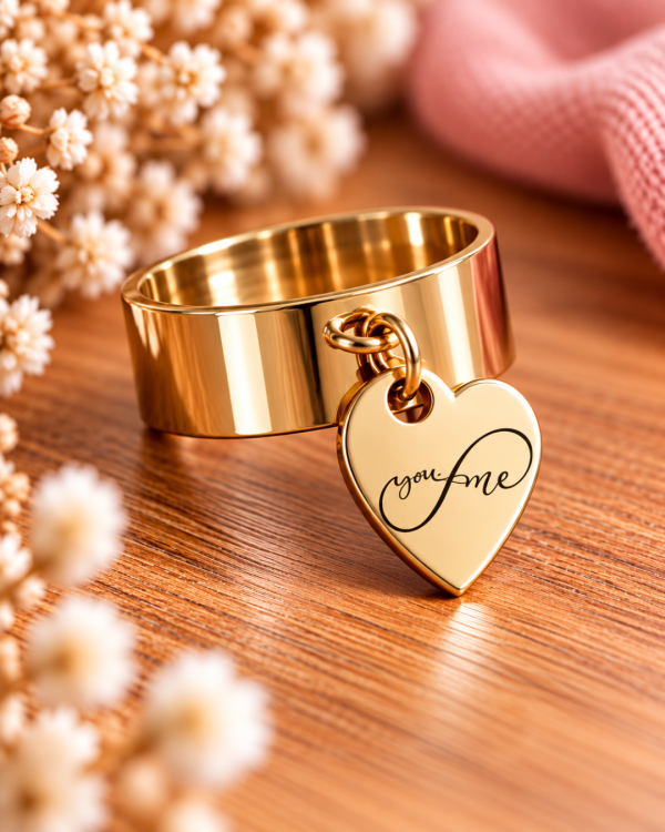 bague coeur 3 Bague personnalisée avec cœur gravé
