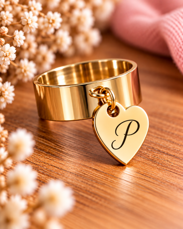 bague coeur 4 Bague personnalisée avec cœur gravé