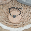 bracelet cordon coeur argent dessin Bracelet cordon réglable avec coeur