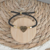 Bracelet cordon réglable avec coeur