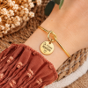 bracelet jonc 4 Bracelet jonc ouvert avec médaille personnalisée