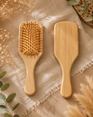 Brosse à cheveux en bambou personnalisée