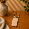 Porte clés rectangulaire en bois personnalisé