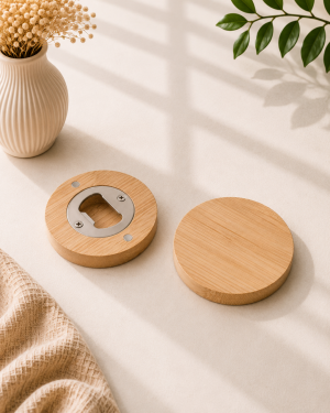 Décapsuleur aimanté en bois personnalisé