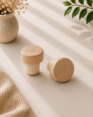 Bouchon de bouteille en bois personnalisé