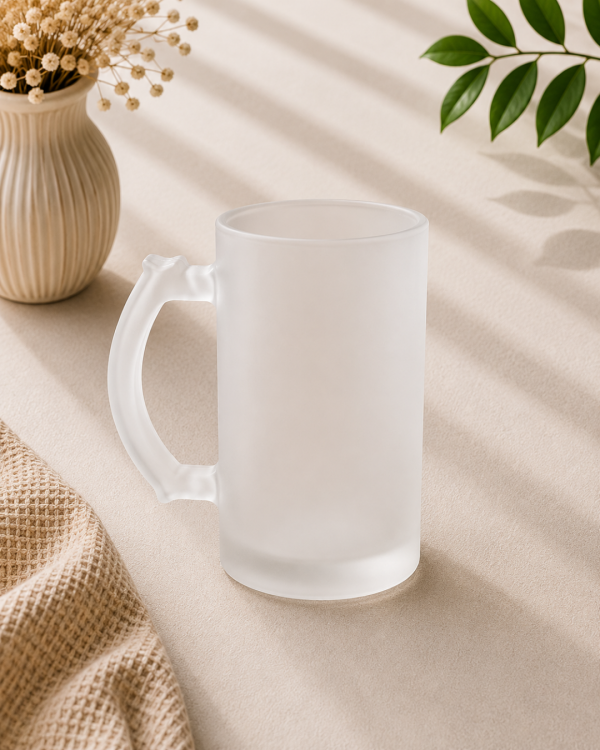 Chope à bière personnalisée - verre givré