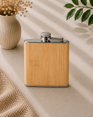 Flasque en bambou personnalisée - 175 ml