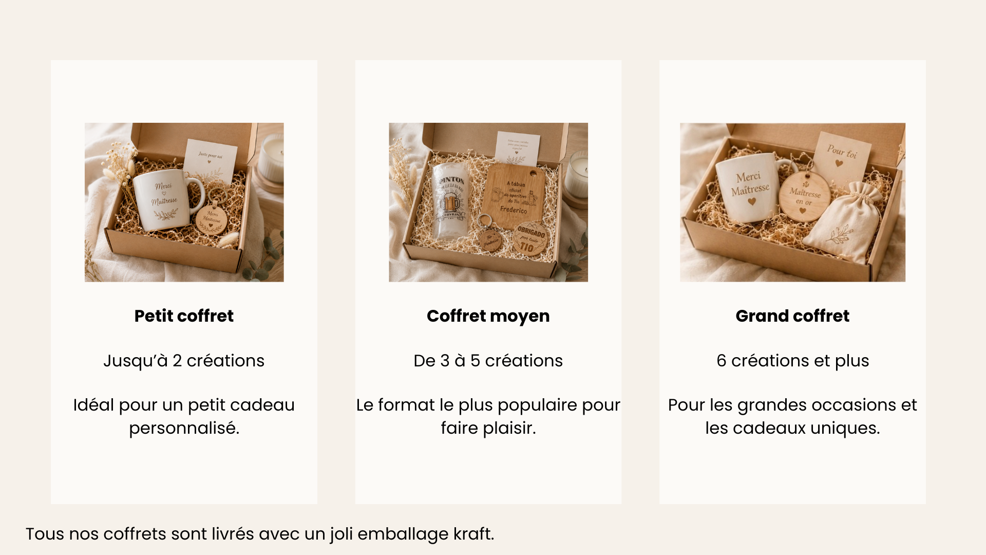 les coffrets à composer