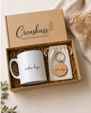 coffret essentiel 1 Coffret Entreprise Essentiel - Mug & porte clé personnalisés