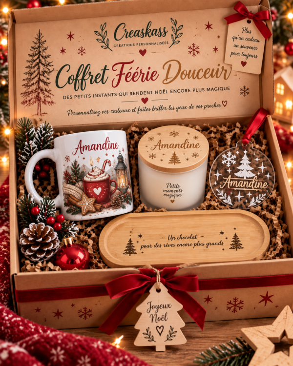 Coffret Féerie Douceur - coffret de Noël personnalisé