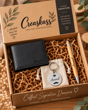 Coffret Signature Douceur - coffret cadeau homme personnalisé