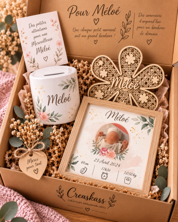 Coffret Tendresse Douceur - Souvenirs de naissance personnalisés