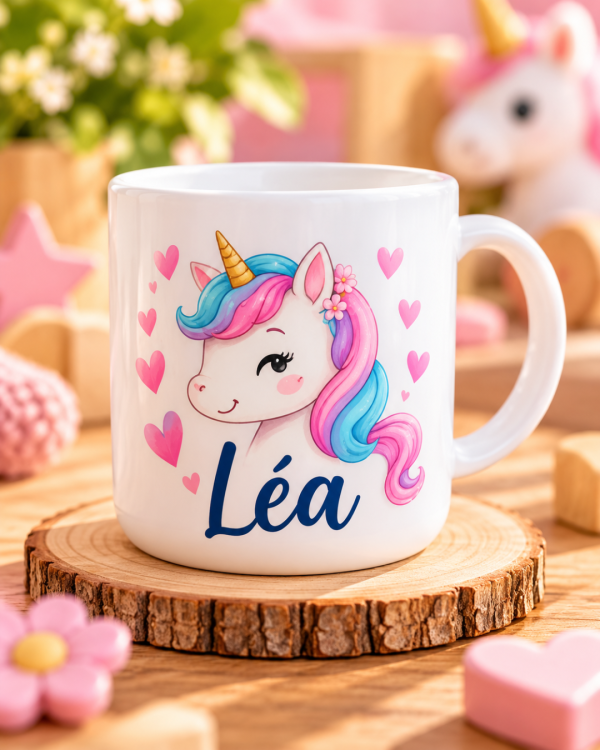 Mini mug enfant personnalisé - Prénom & motif