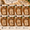 Porte clés rectangulaire en bois personnalisé