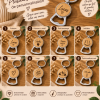 Porte clés décapsuleur personnalisé en bois & métal