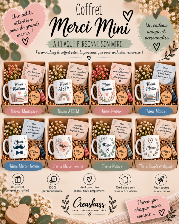 Coffret Merci Mini - coffret cadeau personnalisé