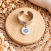 Bague personnalisée avec médaille gravé - Taille M