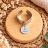 Bague personnalisée avec médaille gravé - Taille M