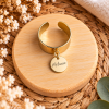 Bague personnalisée avec médaille gravé - Taille M
