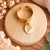 Bague personnalisée avec médaille gravé - Taille S