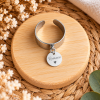 Bague personnalisée avec médaille gravé - Taille S