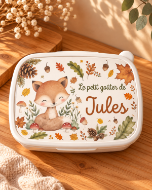 Boîte à goûter personnalisée - Forêt
