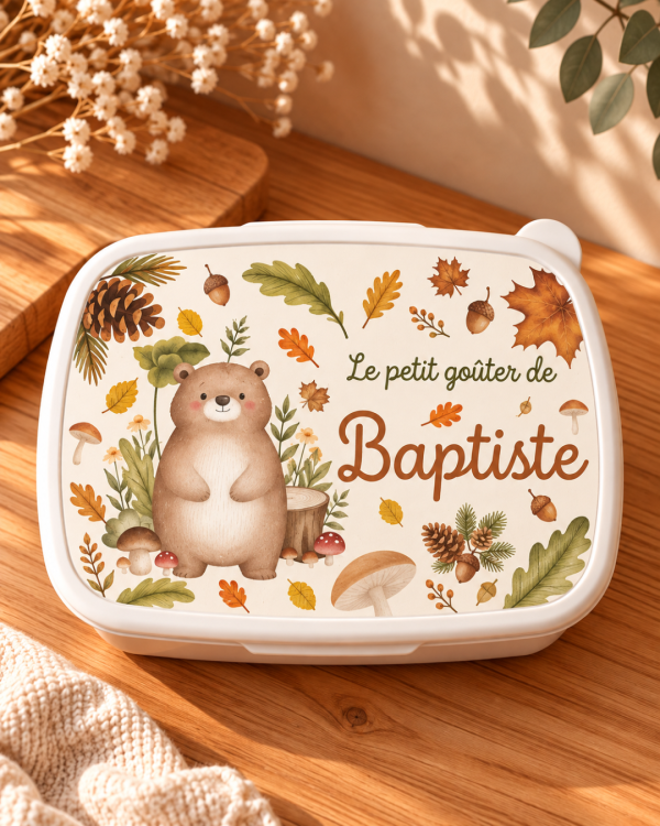 Boîte à goûter personnalisée - Forêt