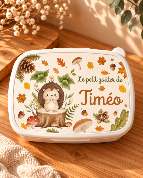 Boîte à goûter personnalisée - Forêt